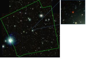 Il quasar J1030+0524 e il suo campo.